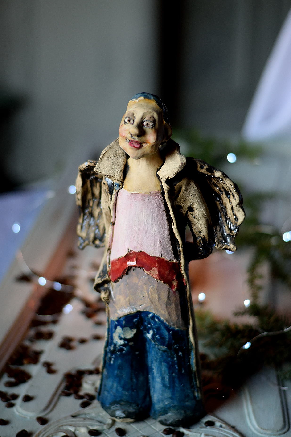 Anioł ceramiczny ręcznie wykonany