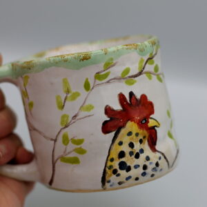 Ceramiczny kubek z kurą 1.