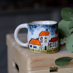 Domki - ceramiczny kubek.